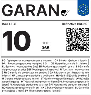 Bronze warranty label