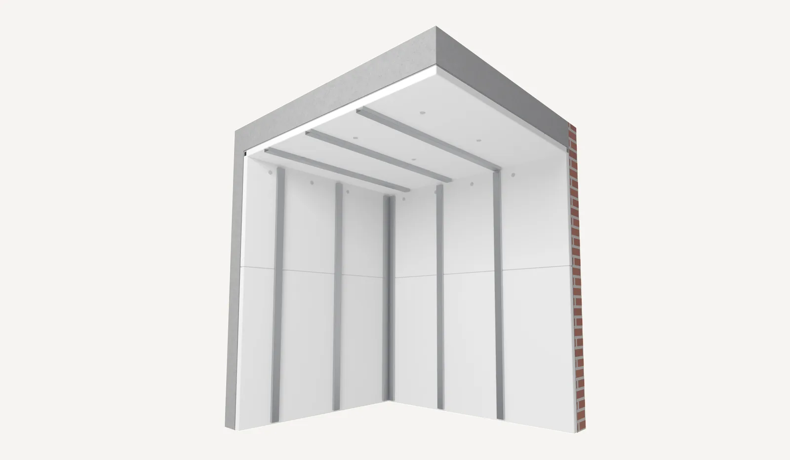 Installation, step 4: the brackets and profiles