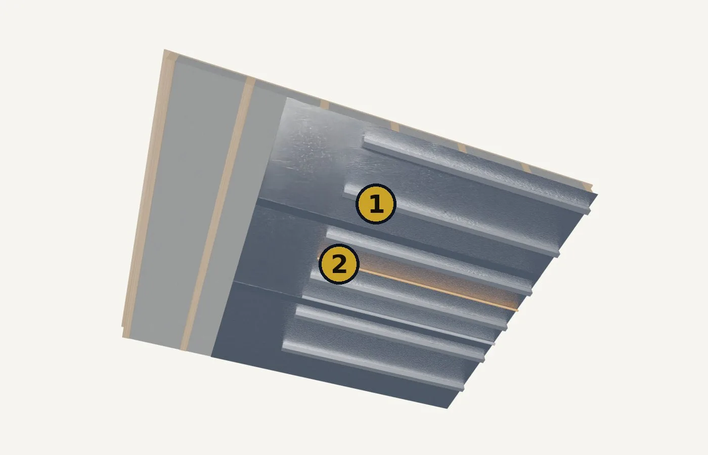 Installation, step 4: the substructure and the services zone
