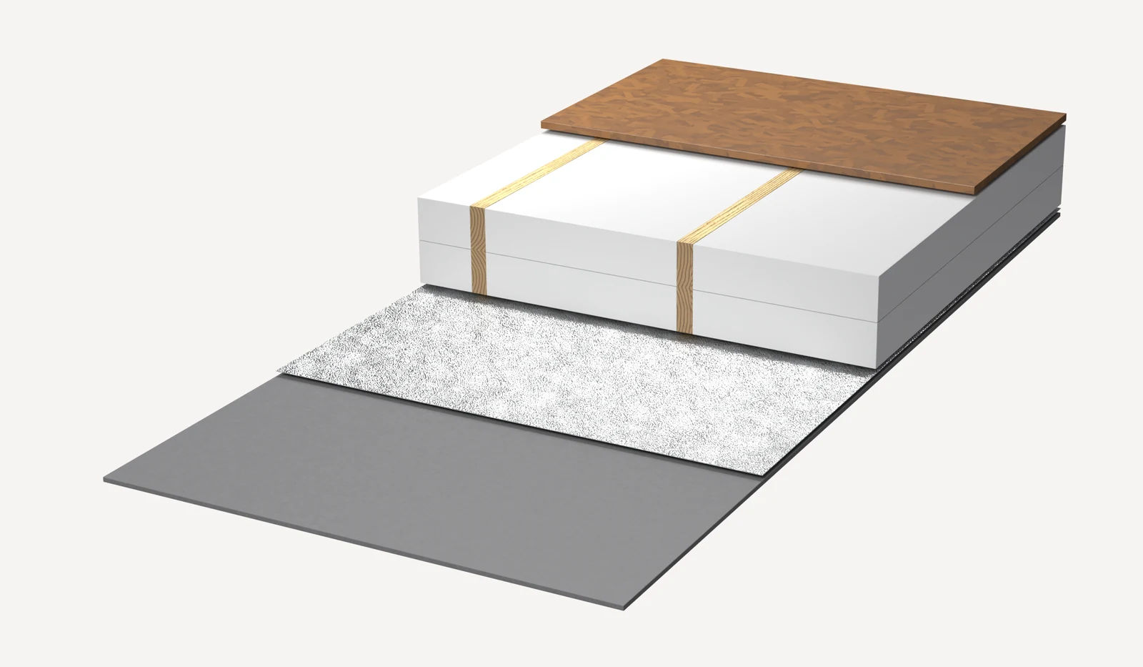 Technical drawing: insulating the floor over a crawl space
